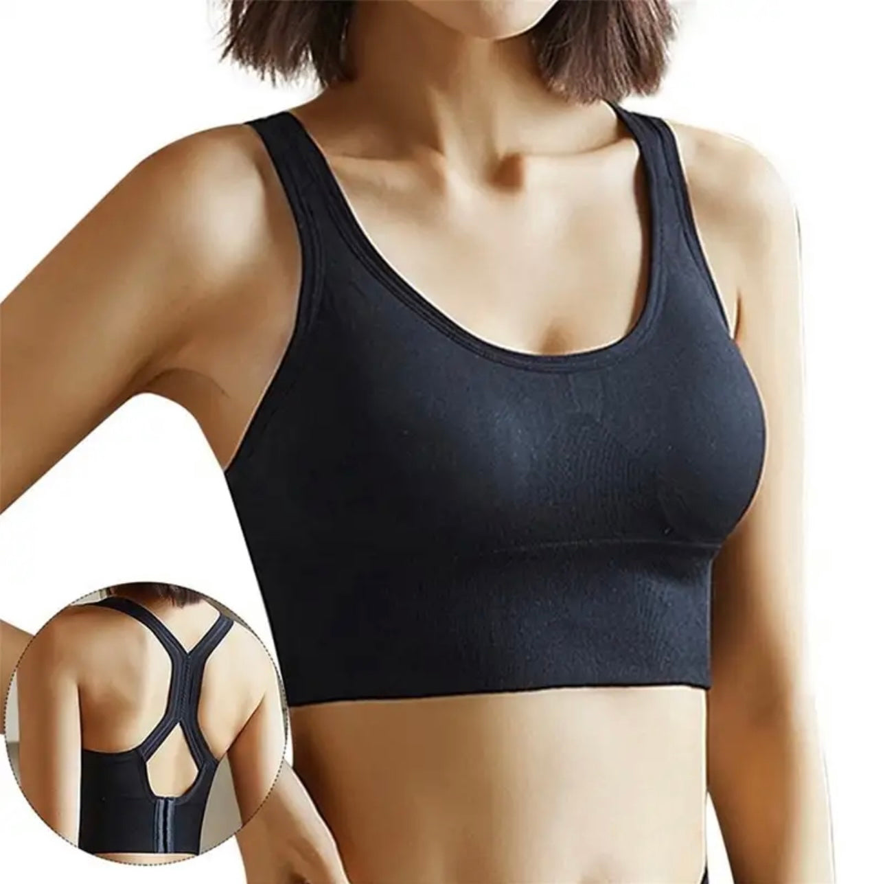 Push up seamless sports bra